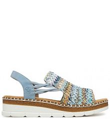 Sandały na koturnie Rieker kolorowy 