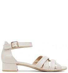 Sandały na słupku Caprice beżowe 