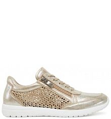 Sneakersy Caprice złote damskie 