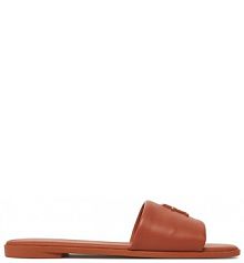 Klapki Tommy Hilfiger brązowe damskie 