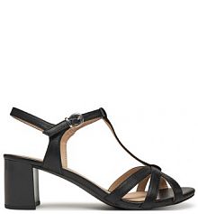 Sandały na słupku Caprice czarne 