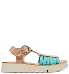 Sandały na koturnie Fly London beżowe 