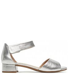 Sandały na słupku Caprice srebrne 