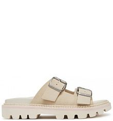 Klapki Tommy Jeans écru damskie 