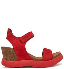 Sandały na koturnie Fly London pomarańczowe 