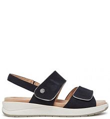 Sandały na koturnie Caprice granatowe 