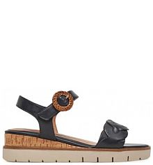 Sandały na koturnie Tamaris granatowe 