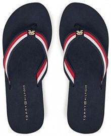 Japonki Tommy Hilfiger granatowe damskie 