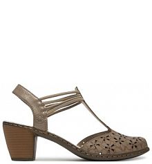 Sandały na słupku Rieker szare 