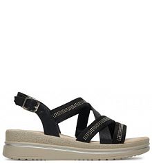 Sandały na koturnie Clara Barson czarne 