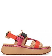 Sandały na koturnie Steve Madden beżowe 