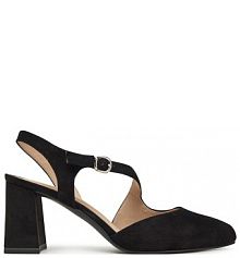 Sandały na słupku Caprice czarne 