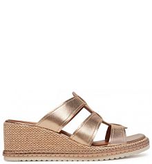 Espadryle Tamaris złote damskie 