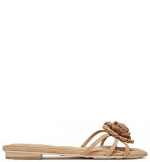 Klapki Aldo beżowe damskie 