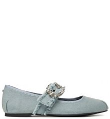 Baleriny Buffalo niebieskie damskie 