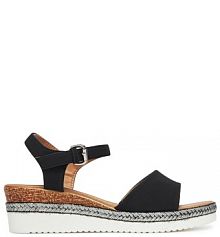 Sandały na koturnie Clara Barson czarne