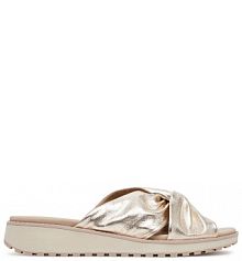 Klapki Caprice złote damskie 