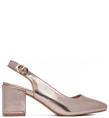 Sandały na słupku Clara Barson złote 