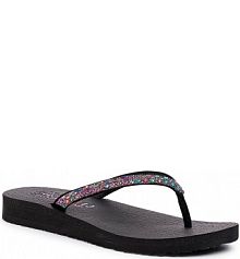 Japonki Skechers czarne damskie 