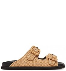 Klapki BOSS beżowe damskie 