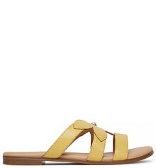 Klapki Lasocki żółte damskie 