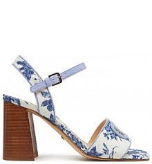 Sandały na słupku Guess niebieskie 