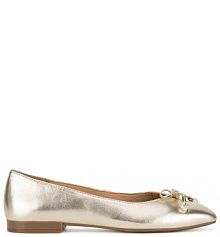 Baleriny Lasocki złote damskie 