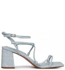 Sandały na słupku Aldo niebieskie 