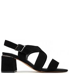 Sandały na słupku Sergio Bardi czarne 