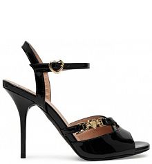 Sandały na szpilce LOVE MOSCHINO czarne 