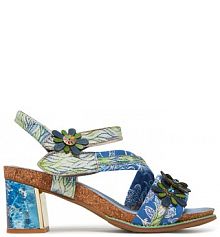 Sandały na słupku Laura Vita kolorowy