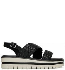 Sandały na koturnie Clara Barson czarne 