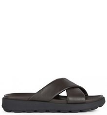 Klapki Geox brązowe męskie 