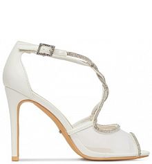 Sandały na szpilce DeeZee białe 