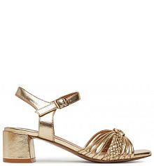 Sandały na słupku Clara Barson złote 