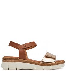 Sandały na koturnie Tamaris brązowe 