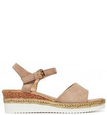 Sandały na koturnie Clara Barson beżowe 