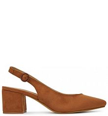 Sandały na słupku JENNY beżowe 