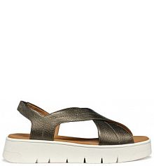 Sandały na koturnie Geox zielone 