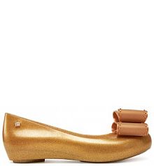 Baleriny Melissa złote damskie 
