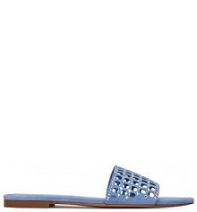 Klapki Eva Minge niebieskie damskie 