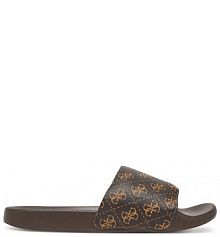 Klapki Guess brązowe męskie 