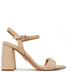 Sandały na słupku Steve Madden beżowe 