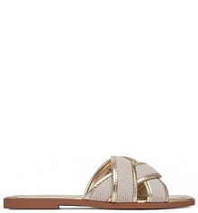 Klapki JENNY beżowe damskie 