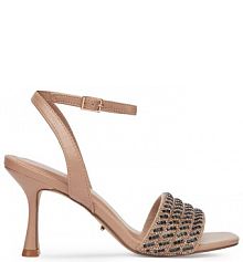 Sandały na szpilce DeeZee beżowe 