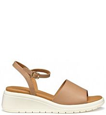 Sandały na koturnie Geox beżowe 