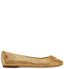 Baleriny LAUREN RALPH LAUREN złote damskie 