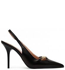 Sandały na szpilce LOVE MOSCHINO czarne 