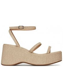 Sandały na koturnie DeeZee beżowe 