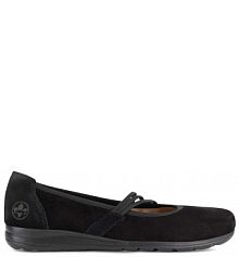 Baleriny Rieker czarne damskie 